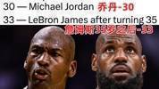 美网友晒数据：乔丹职业生涯30次三双 詹姆斯35岁后33次